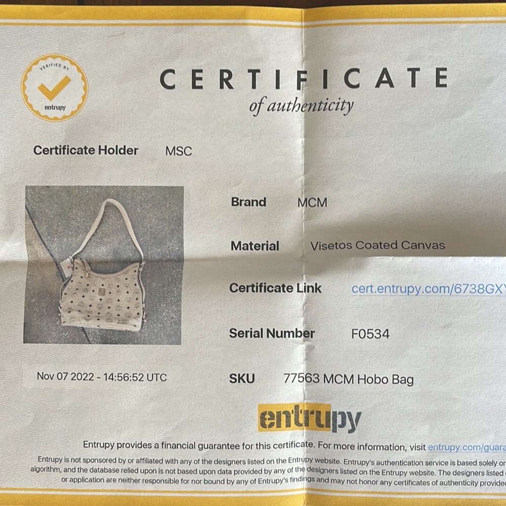 MCM BEIGE VISETOS COATED LOGO CANVAS & LEATHER HOBO SHOULDER OR CROSSBODY BAG - Picture 3 of 17